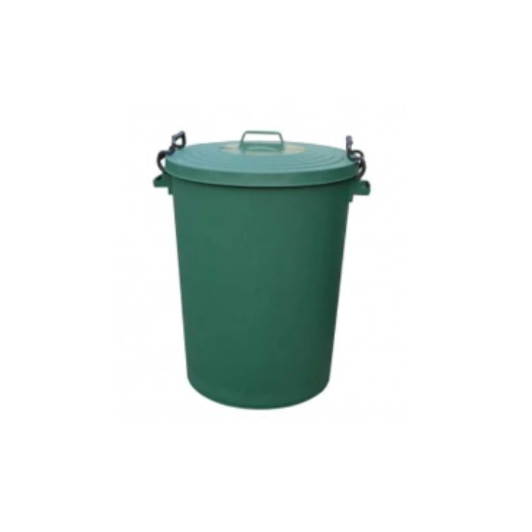 110L Clip Bin with Lid Green x Case of 1