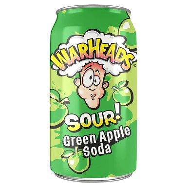 12x American Warheads Sour Green Apple 355ml