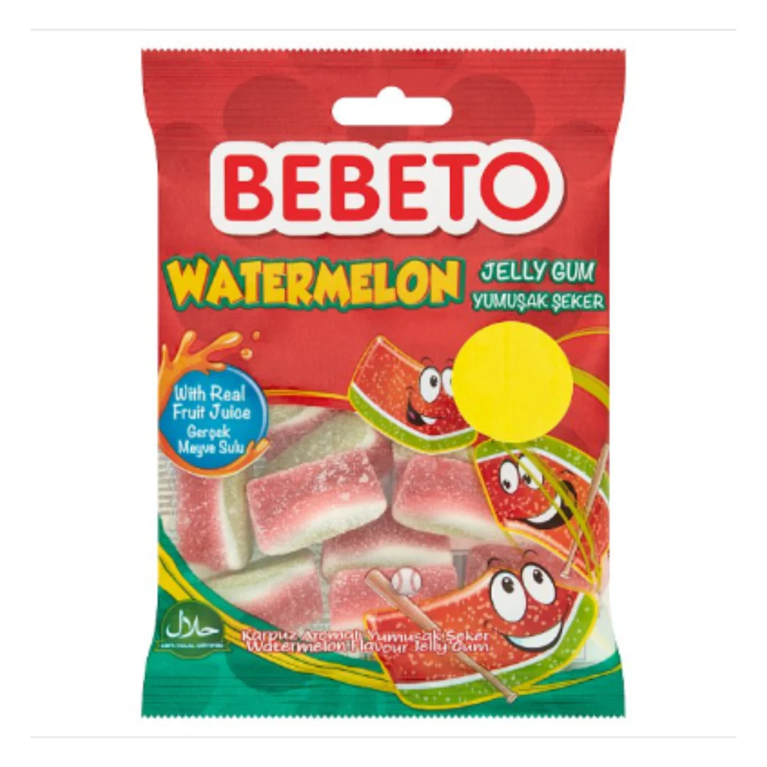 Bebeto Watermelon Jelly Gum 70g x Case of 20
