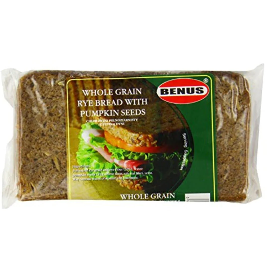 Benus Wholegrain Rye Bread with Pumpkin Seeds 500gr