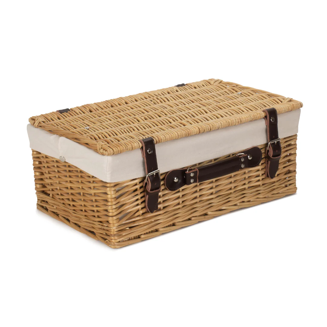 18" Buff Hamper With White Lining