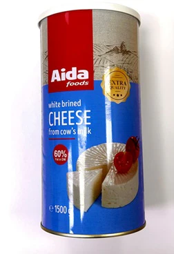 6x Aida White Brined Cheese Combi Cows Milk 60% 800g