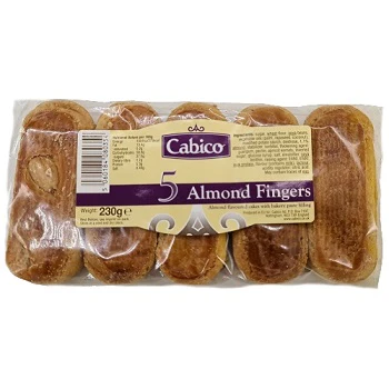 16x Cabico 5 Almond Fingers 230gr