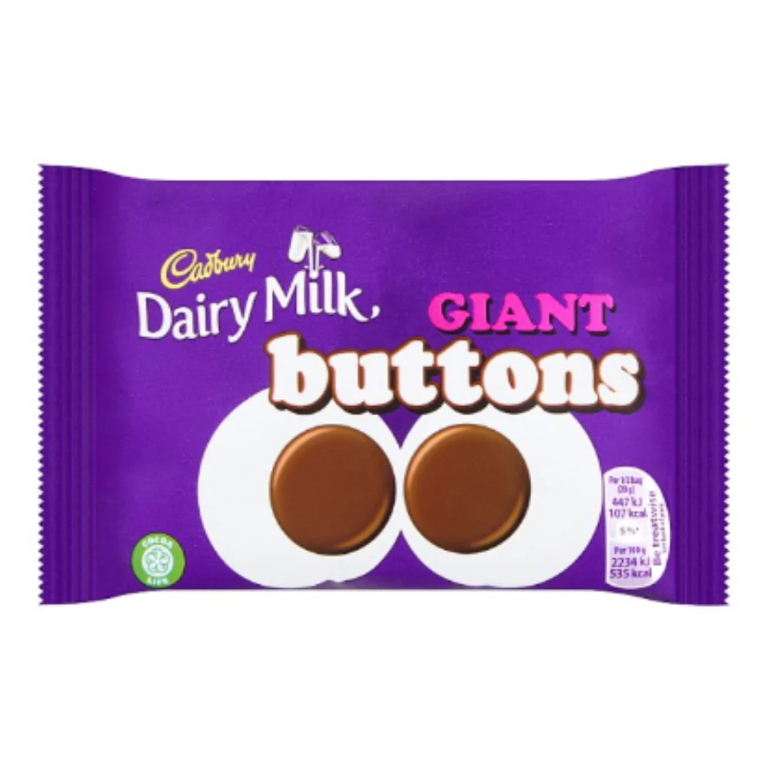 Cadbury Dairy Milk Giant Buttons Chocolate Bag x Case of 36