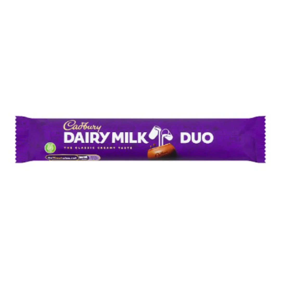 Cadbury Dairy Milk Duo Chocolate Bars 54.4g x Case of 36
