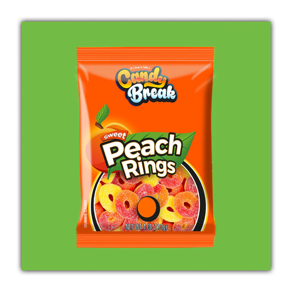 12x American Candy Break Peach Rings