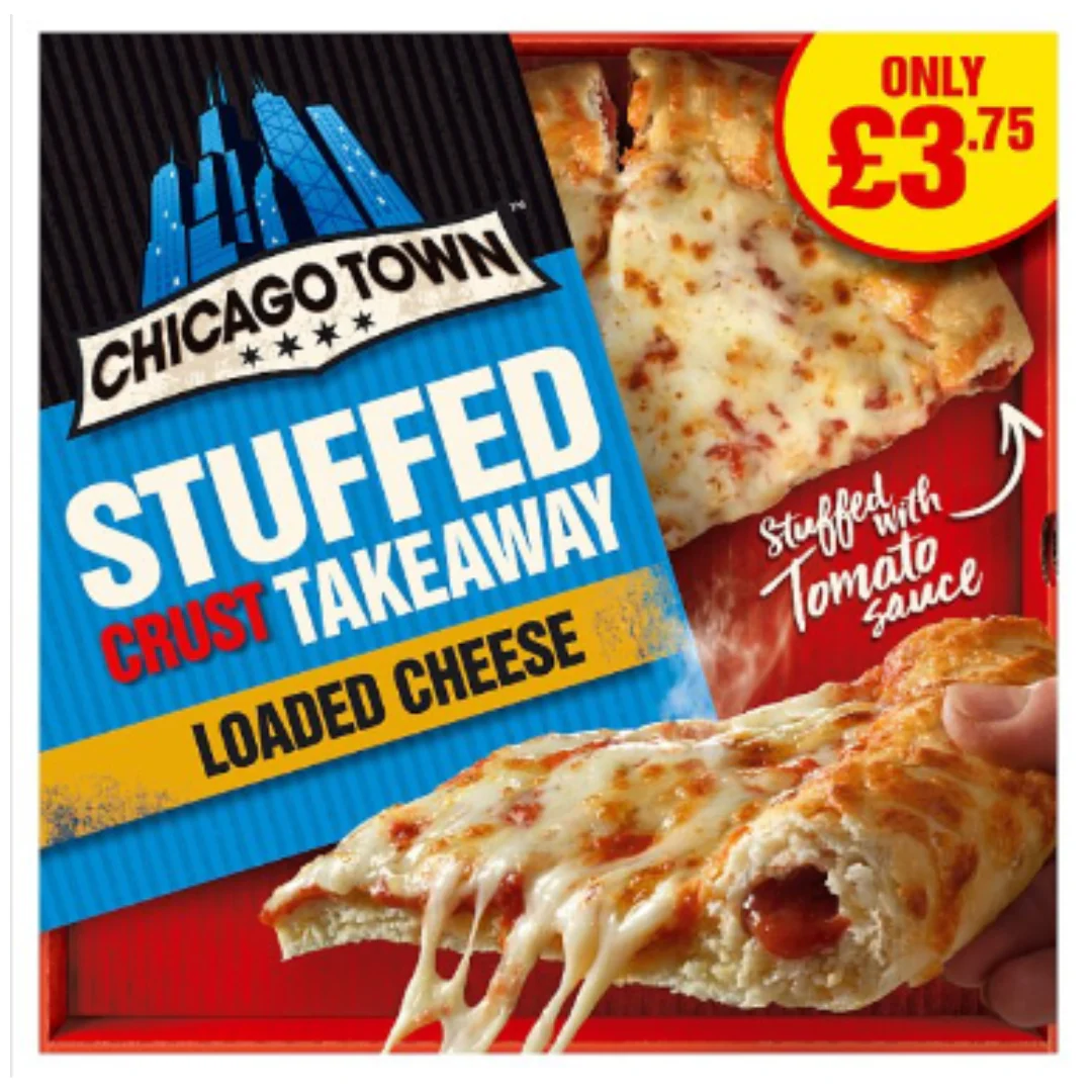 CHICAGO TOWN Stuffed Crust Takeaway Loaded Cheese 480g x 12 Packs