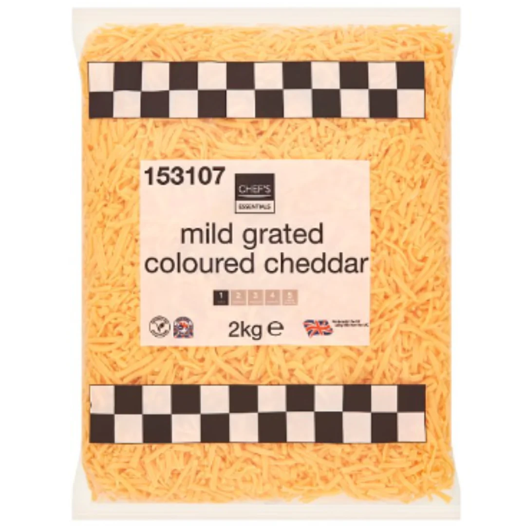 Chef's Essentials Mild Grated Coloured Cheddar 2kg x 6