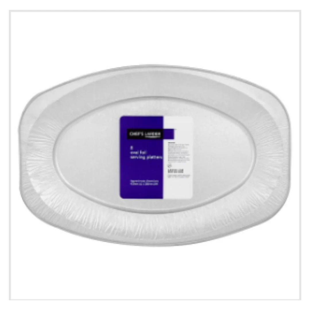 Chef's Larder 8 Oval Foil Serving Platters 425mm | Case of 11