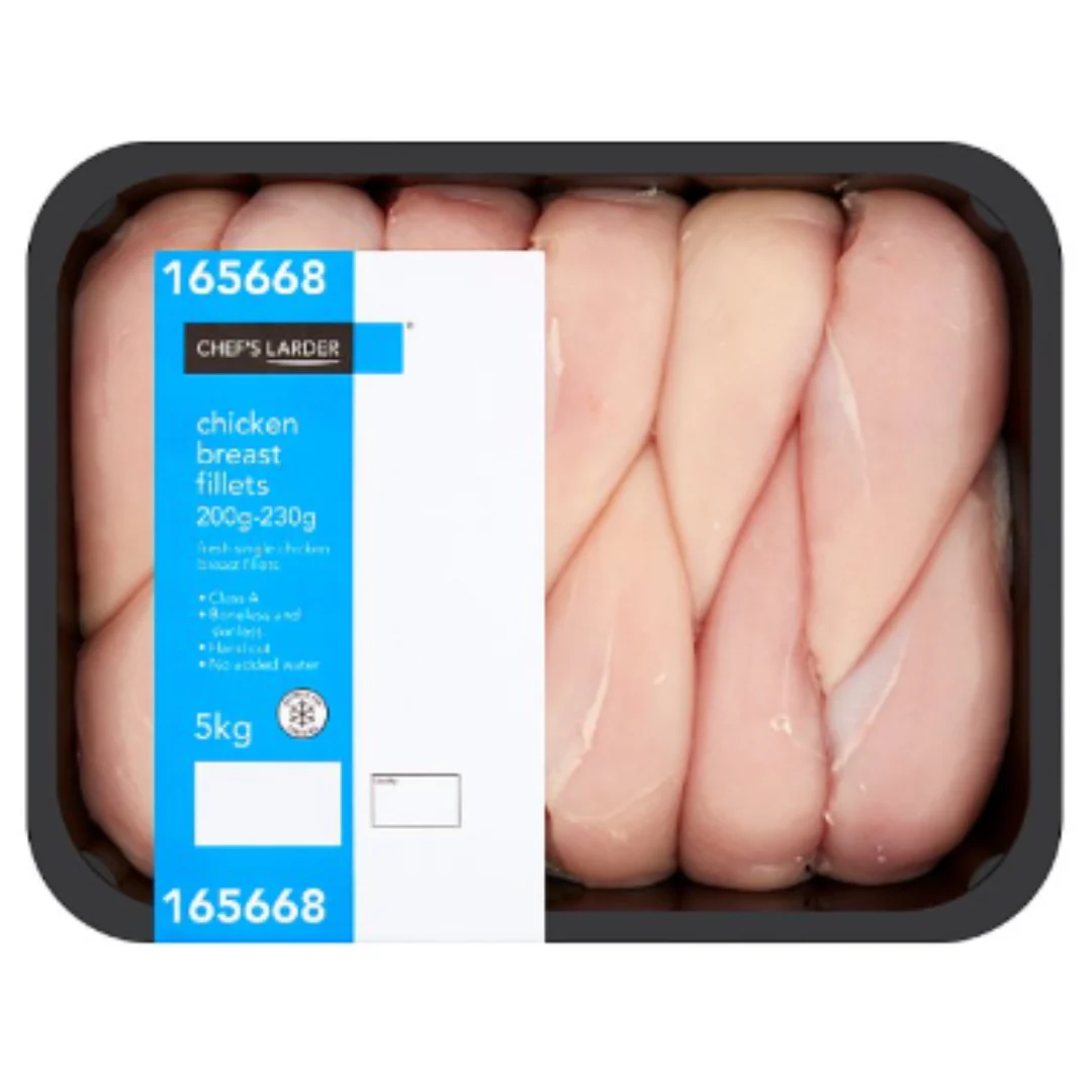 Chef's Larder Chicken Breast Fillets 200g-230g 5kg x 1 Pack