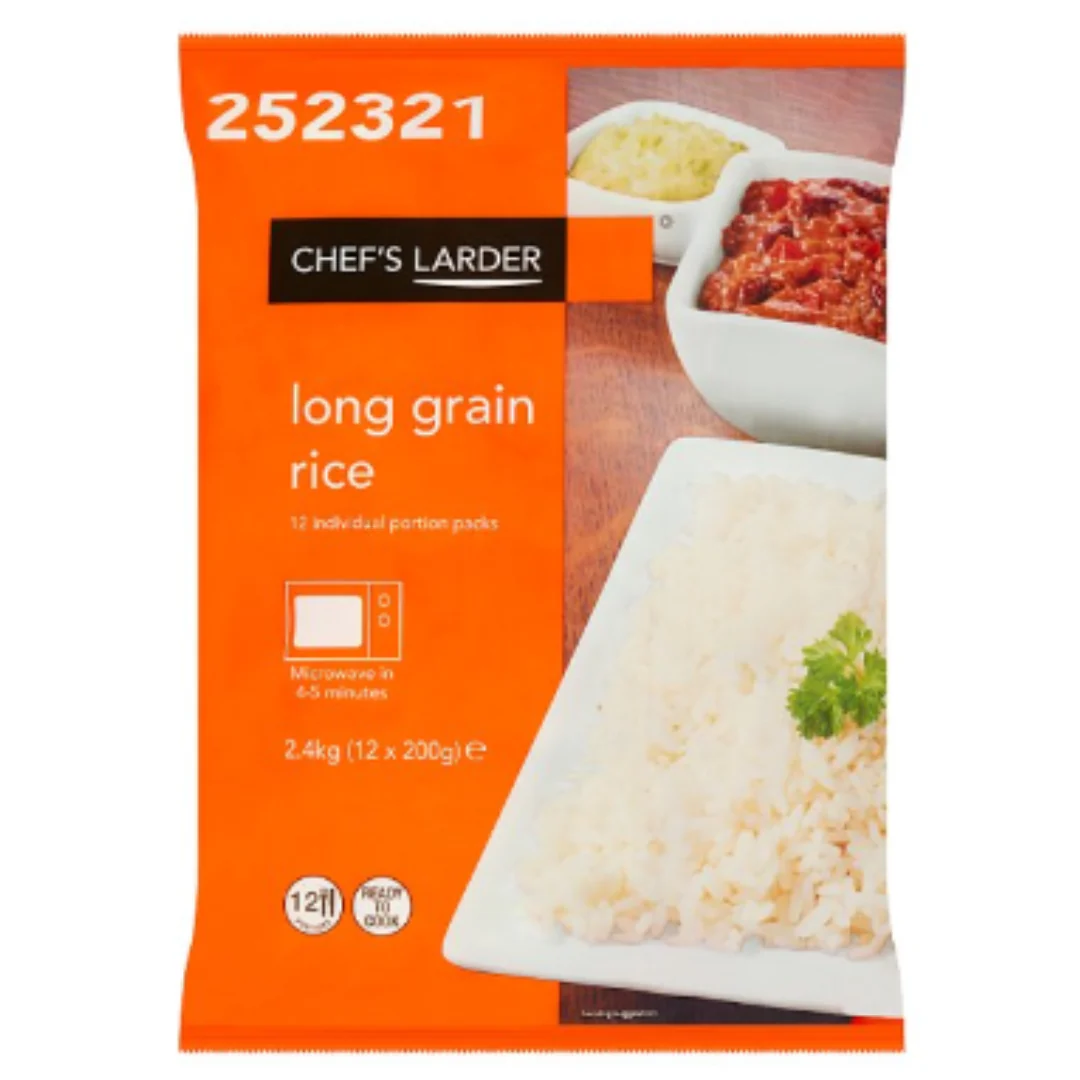 Chef's Larder 12 Long Grain Rice 2.4kg x 5 Packs