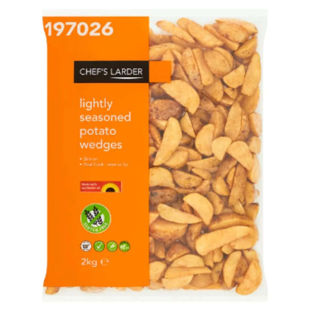 Chef's Larder Lightly Seasoned Potato Wedges 2kg x 5 Packs