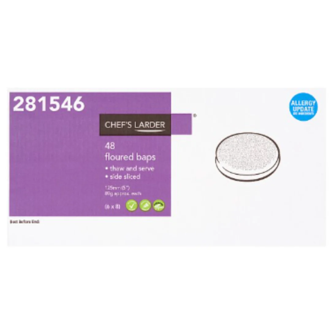 Chef's Larder 48 Floured Baps 4.2kg x 1 Pack