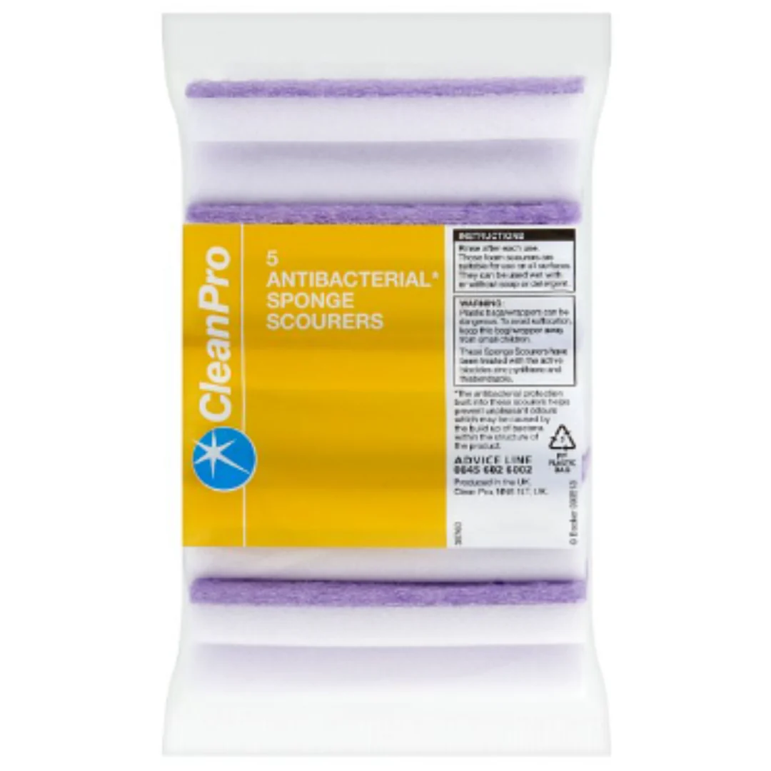 CleanPro 5 Antibacterial Sponge Scourers x Case of 32