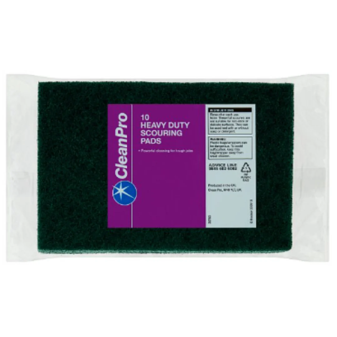 CleanPro 10 Heavy Duty Scouring Pads x Case of 1