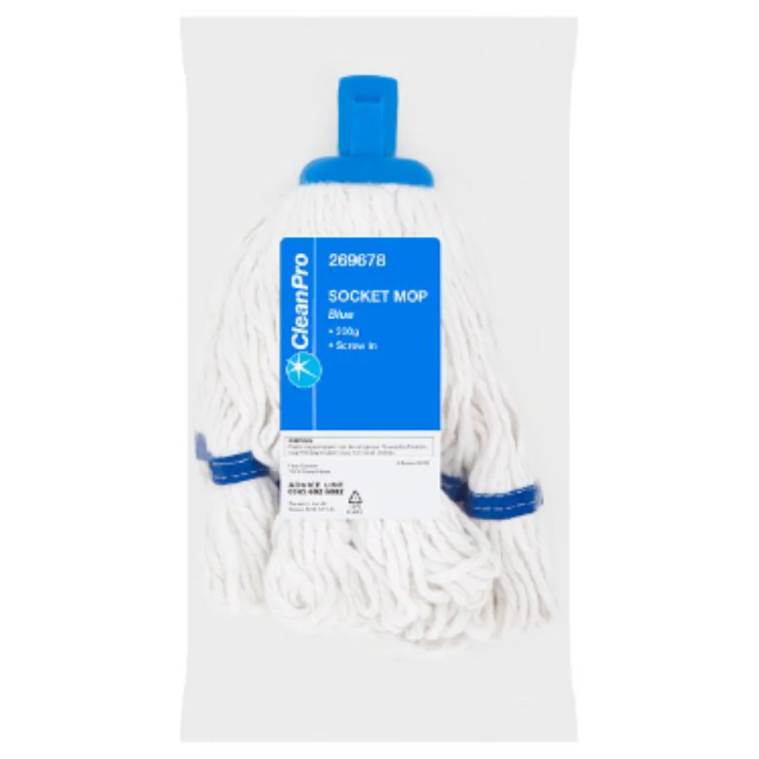 CleanPro Socket Mop Blue 200g x Case of 1