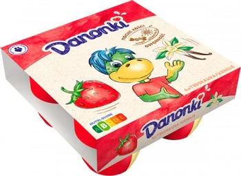 6x Danonki Truskawa-Wanilowym 4X90g