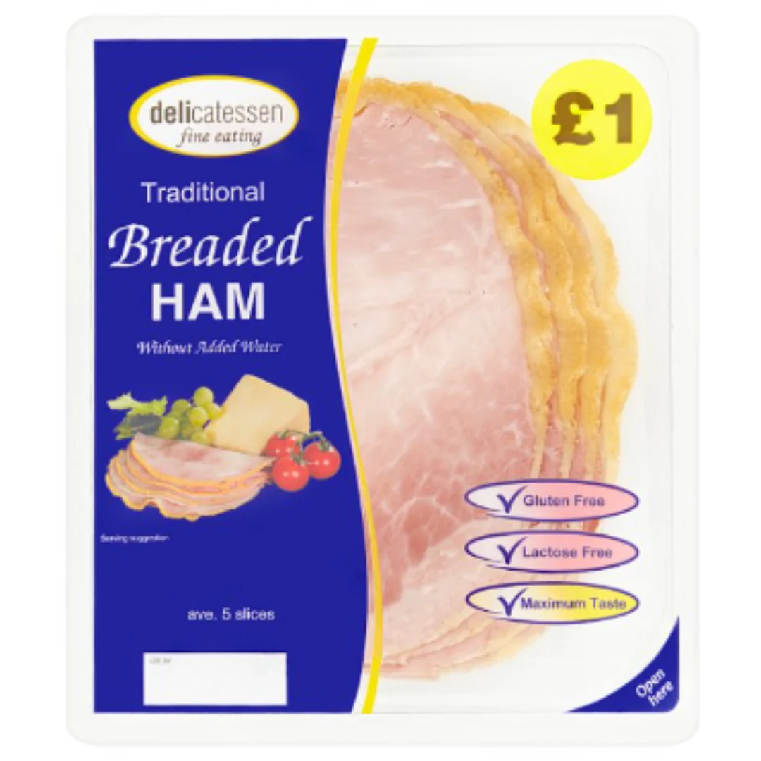 Delicatessen Fine Eating Traditional Breaded Ham 90g x 1