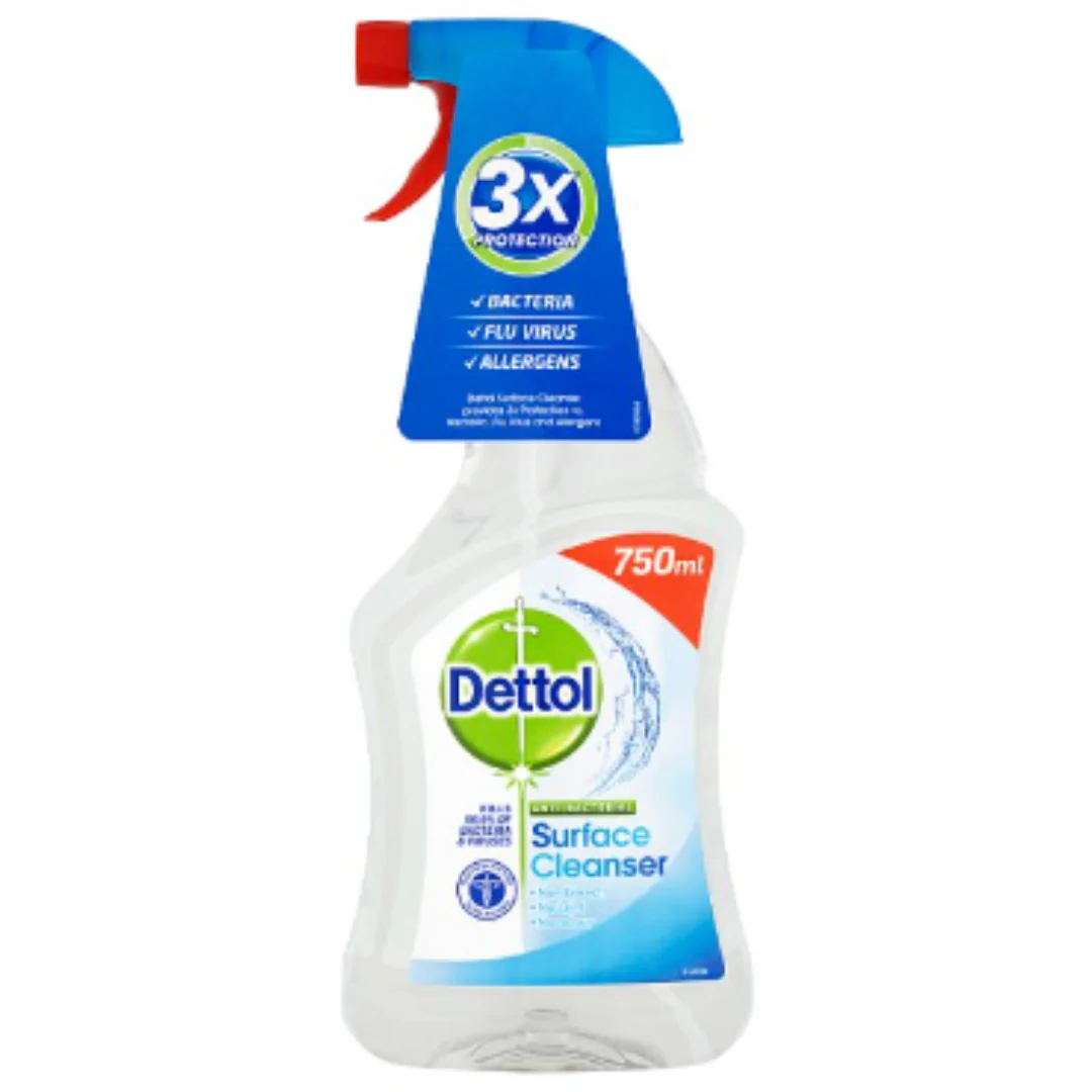 Dettol Antibacterial Surface Cleanser Spray 750ml x 6