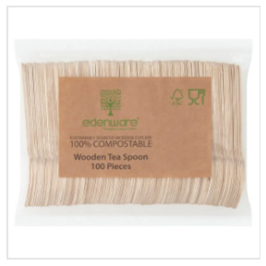 Edenware Wooden Tea Spoon 1000 Pieces |Eco Friendly|Approx 100 per Case| Case of 10