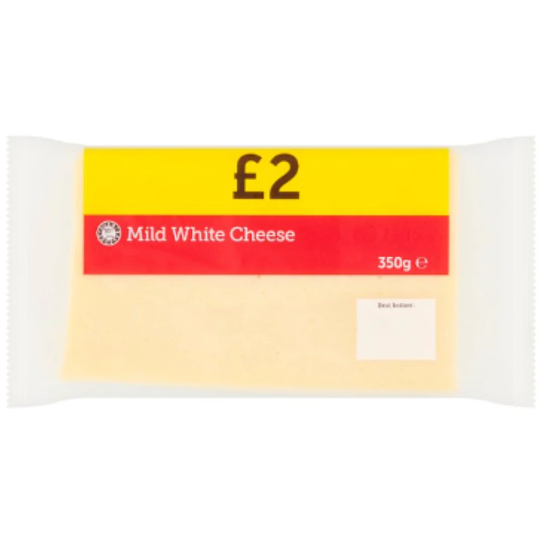 Euro Shopper Mild White Cheese PMP 350g x 12