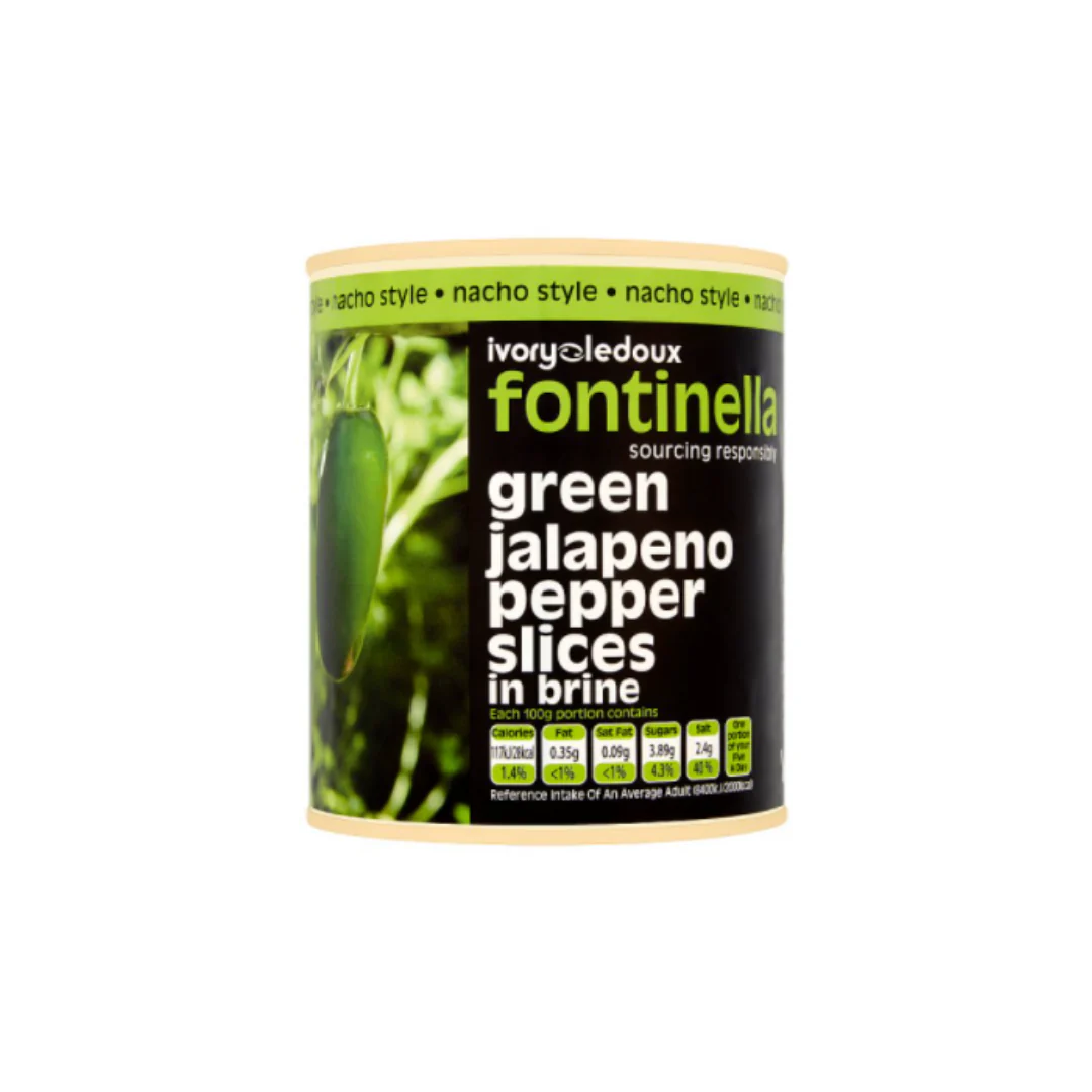 Fontinella Green Jalapeno Pepper Slices in Brine 800g x 6