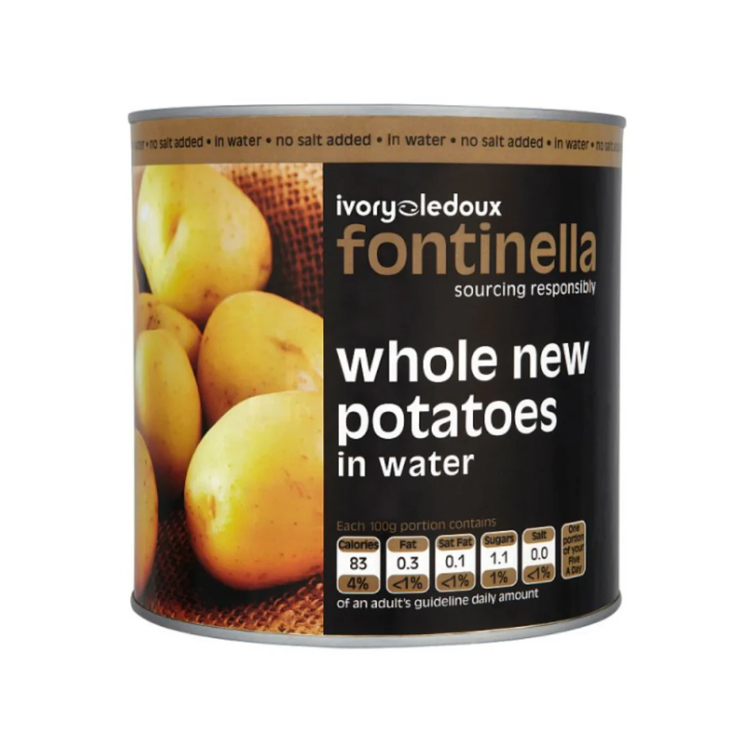 Fontinella Whole New Potatoes in Water 2.5kg x 6