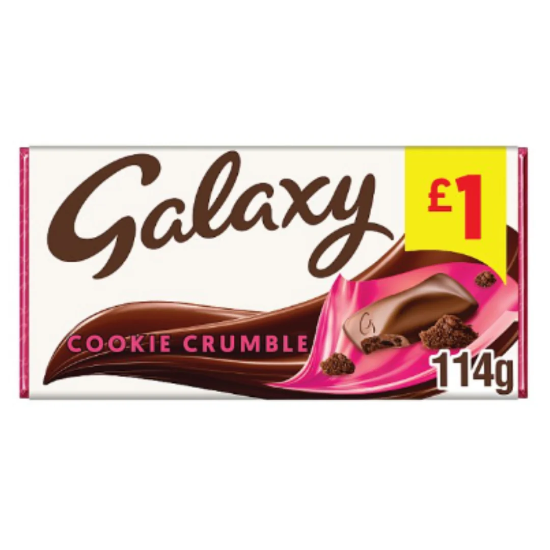 Galaxy Cookie Crumble Chocolate Bar 114g x Case of 24