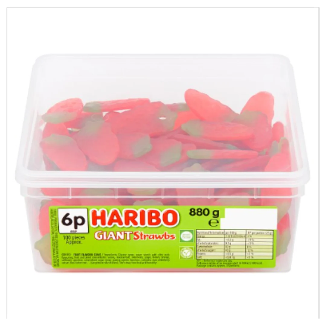 HARIBO Giant Strawbs 880g x Case of 1