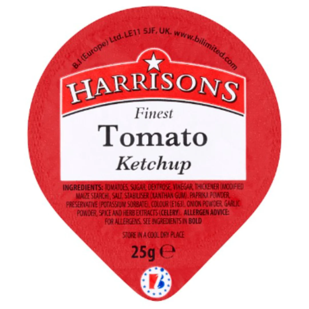 Harrisons Finest Tomato Ketchup Dip Pots 100 x 25g x 1