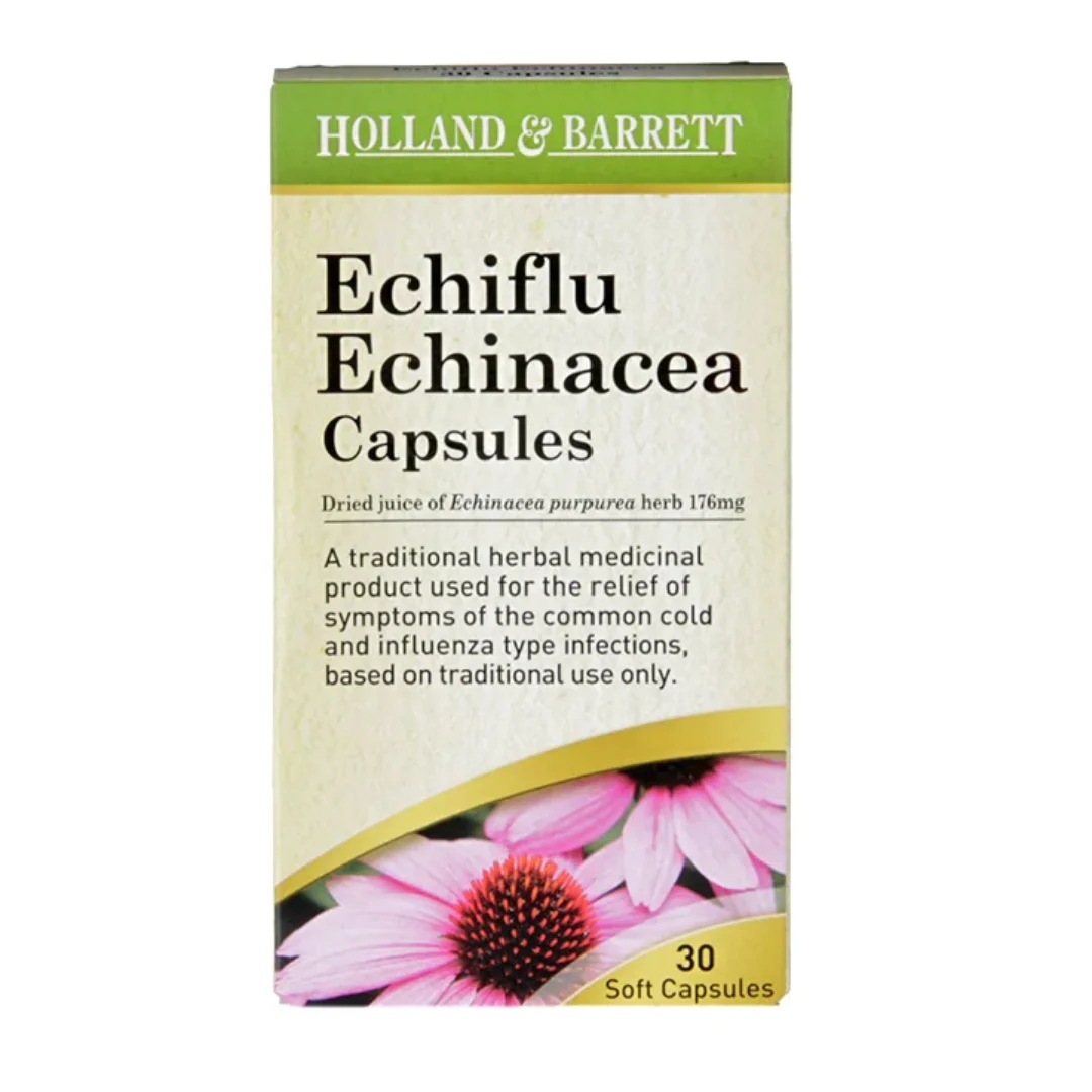 Holland & Barrett Echiflu Echinacea 30 Capsules
