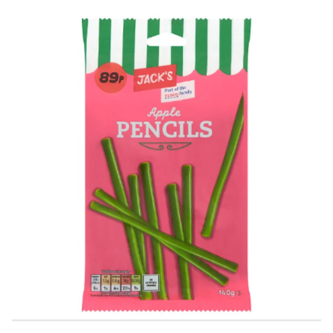 Jack's Apple Pencils 140g x Case of 10