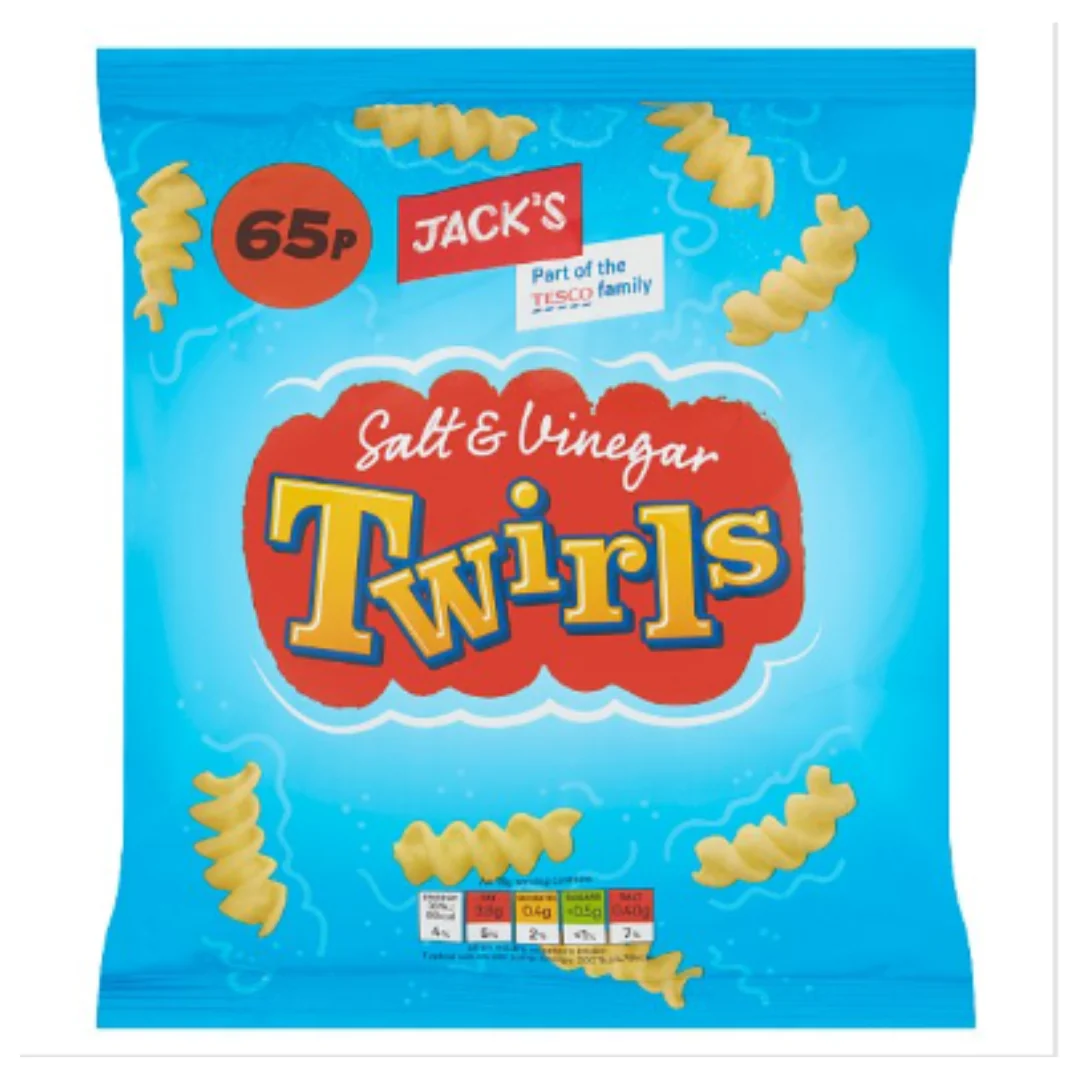 Jack's Salt & Vinegar Twirls 55g x Case of 16