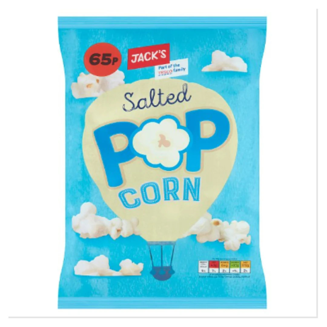 Jack's Salted Popcorn 55g x Case of 16