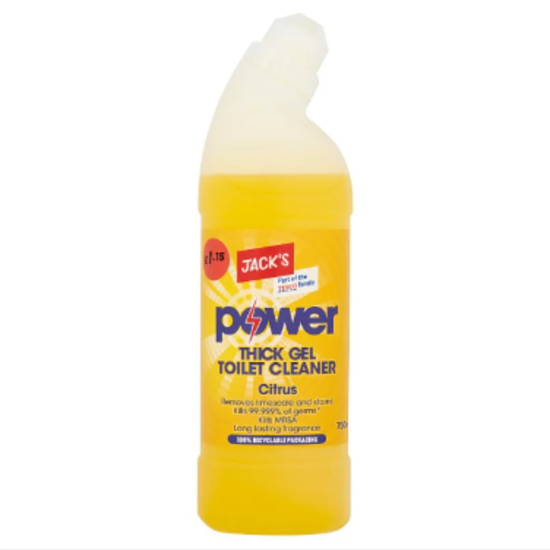 Jack's Power Thick Gel Toilet Cleaner Citrus 750ml x Case of 9