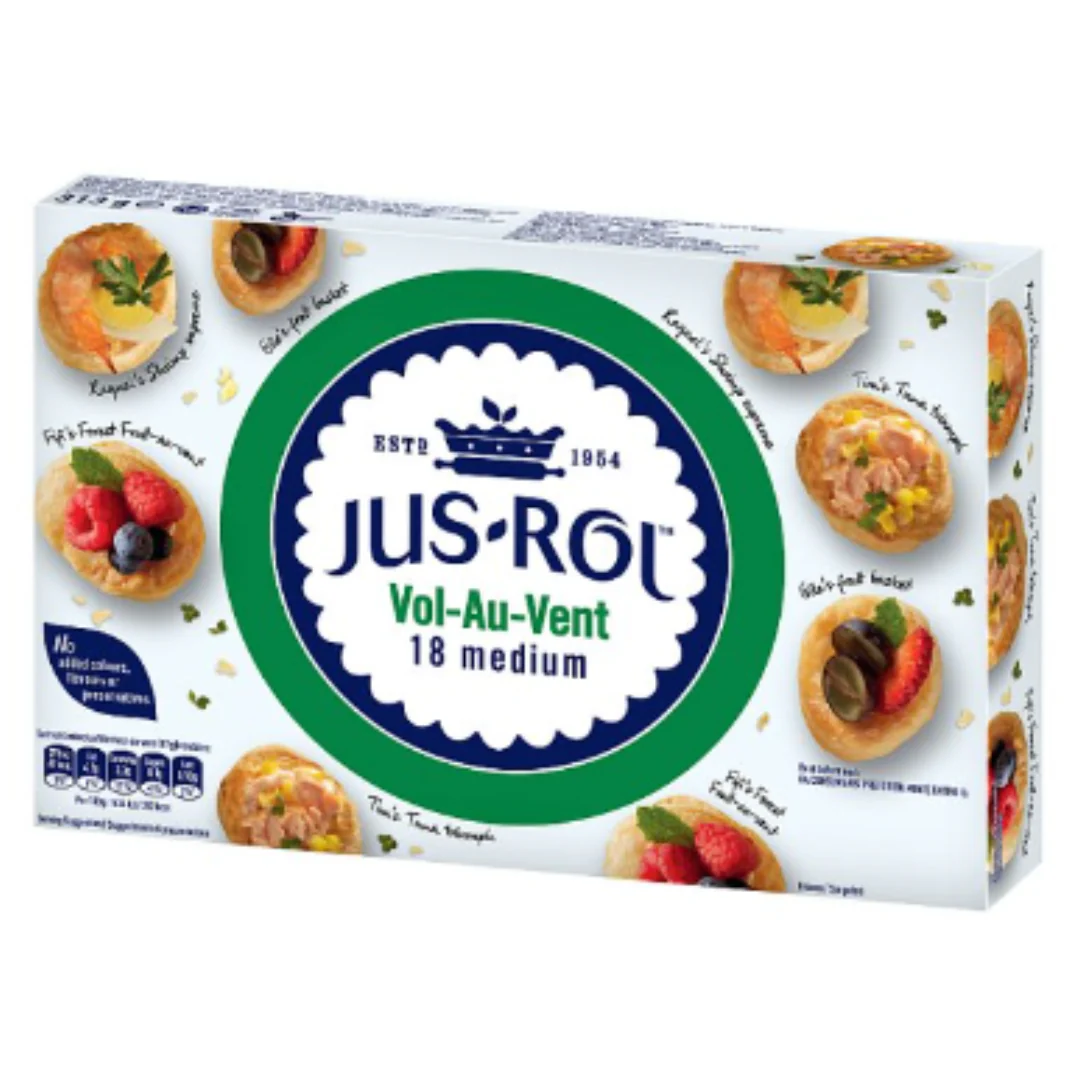Jus-Rol 18 Medium Vol Au Vent Pastry 313g x 12 Packs