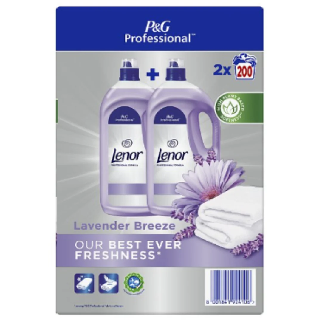 Lenor Professional Fabric Conditioner Lavender Breeze 4L 200 Washes x 2