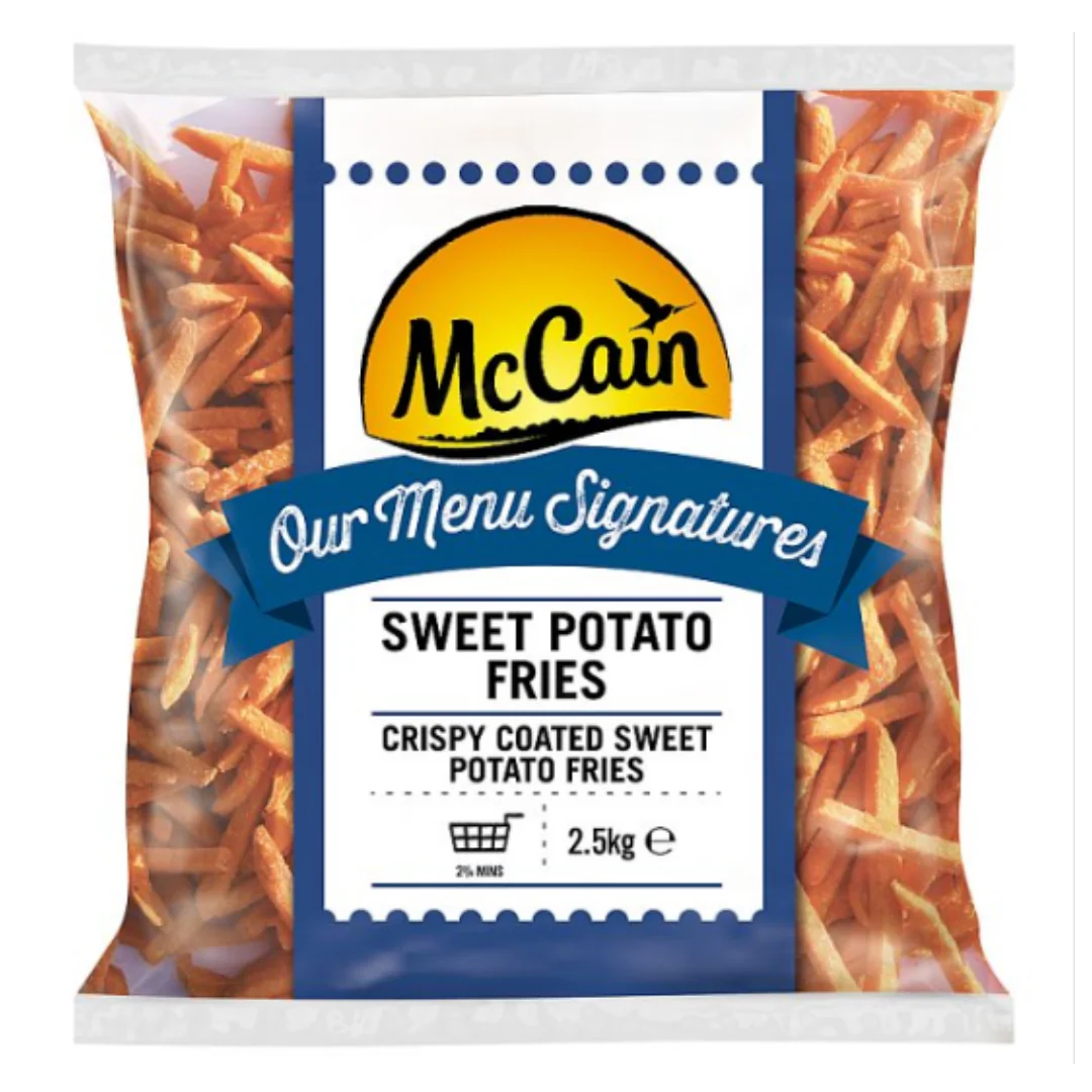 McCain Menu Signatures Sweet Potato Fries 2.5kg x 4 Packs
