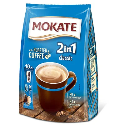 10x Mokate 2 In 1 Coffee 14gx10
