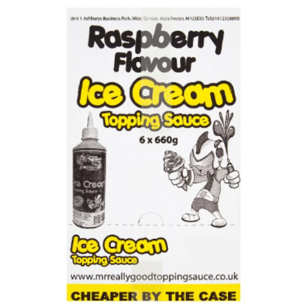 Mr. Really Good Raspberry Flavour Ice Cream Topping Sauce 660g x 1