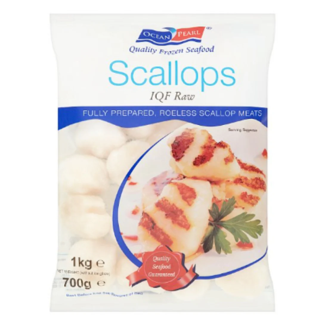 Ocean Pearl U/20 IQF Roeless Scallops 1kg x 10 Packs
