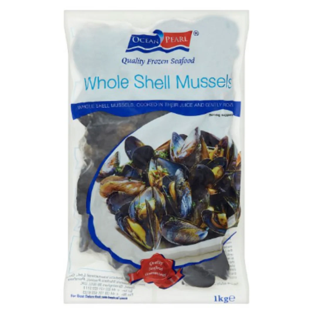 Ocean Pearl Whole Shell Mussels 1kg net x 1 Pack