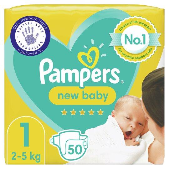 Pampers New Baby Size 1 50 Nappies Essential Pack