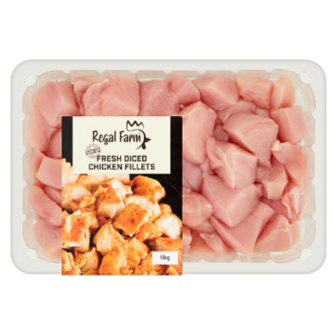 Regal Farm Fresh Diced Chicken Fillets 1kg x 4 Packs