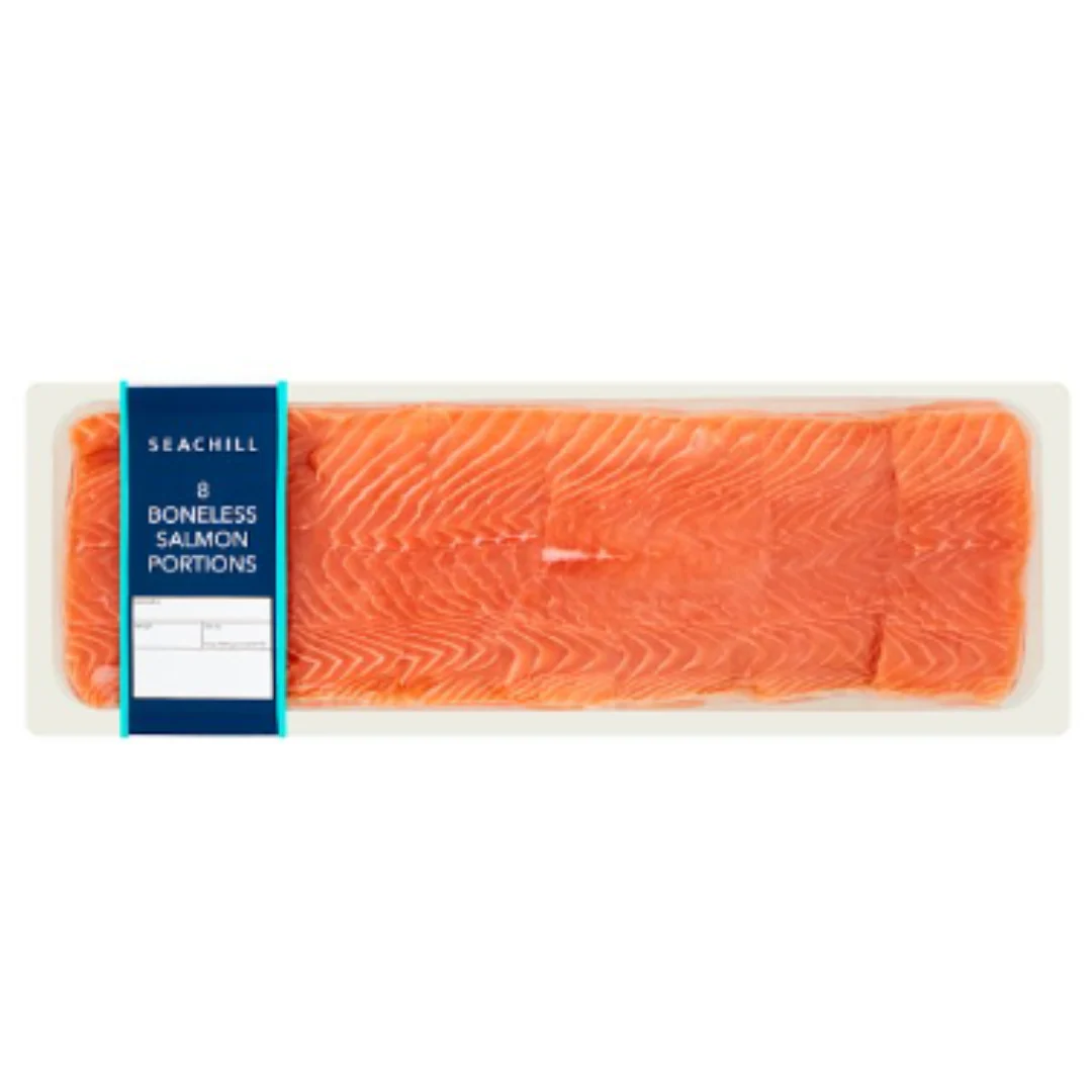 Seachill 8 Boneless Salmon Portions 1Kg x 4 Packs