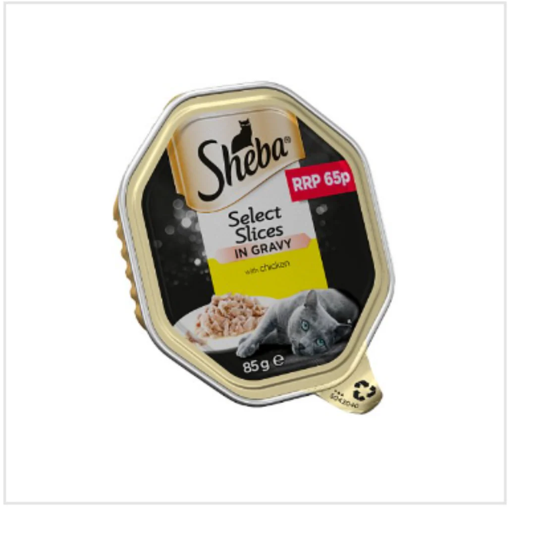 Sheba Select Slices Cat Food Tray Chicken in Gravy 85g x Case of 22