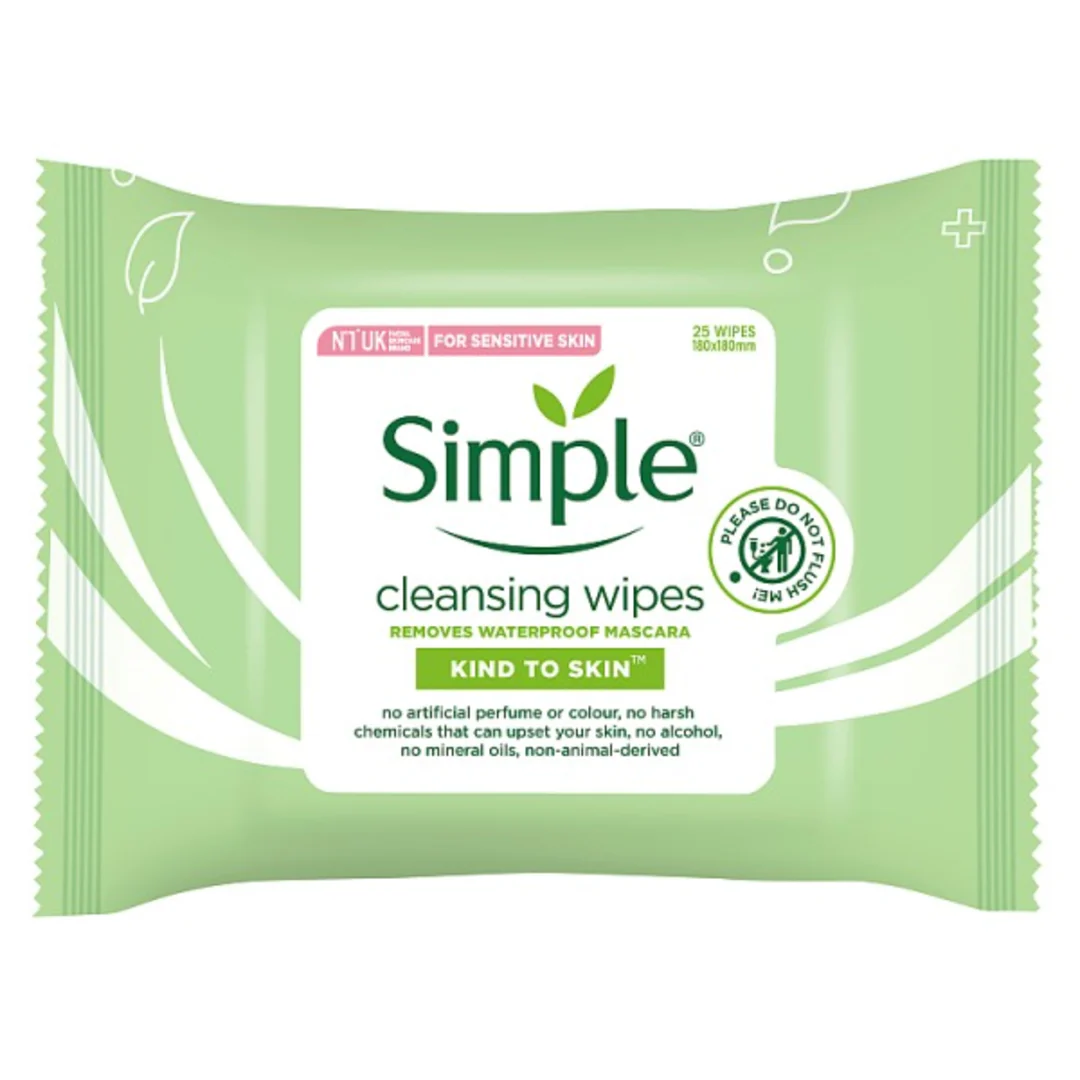 Simple Face Wipes Cleansing 25 wipes
