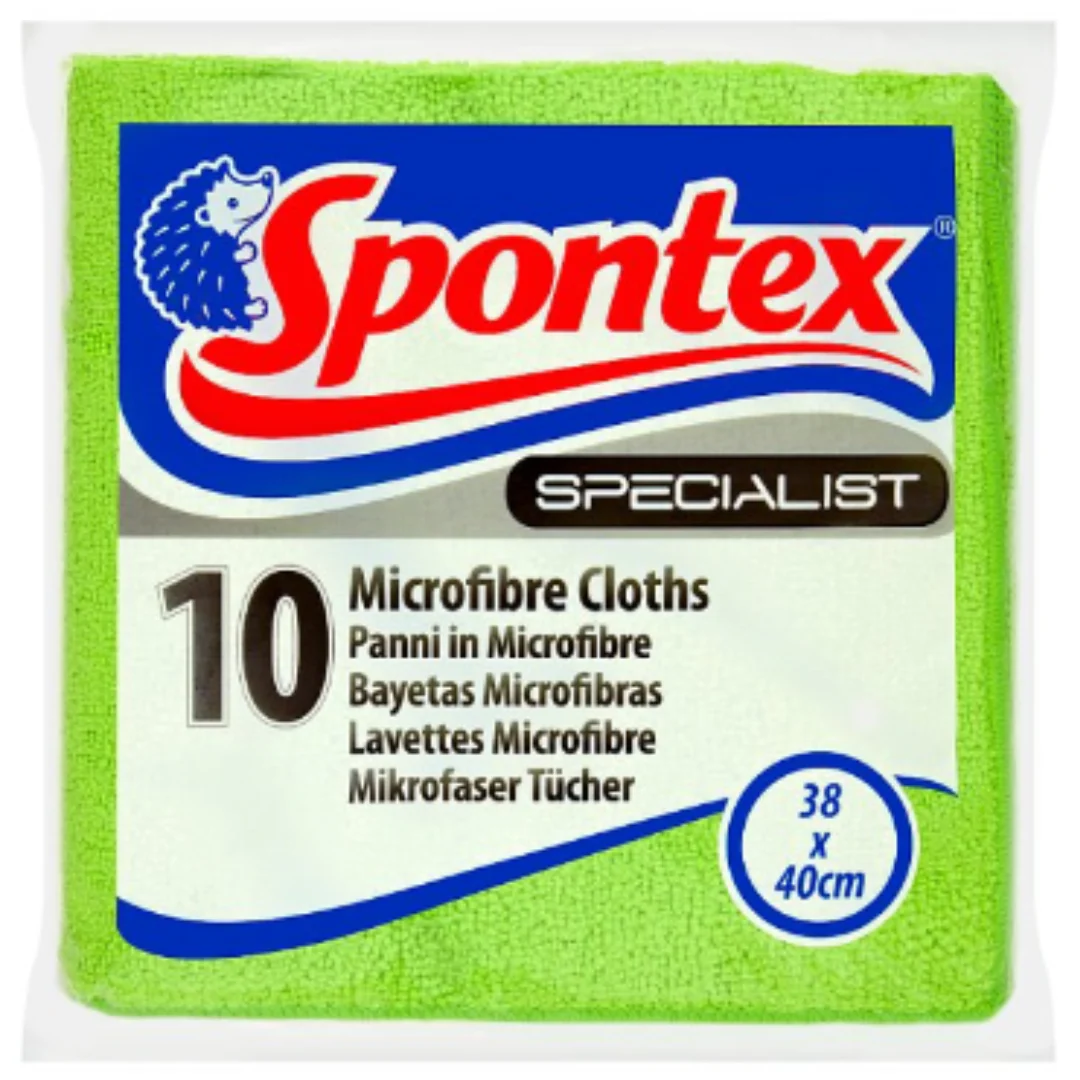 Spontex Specialist 10 Microfibre Cloths x Case of 10