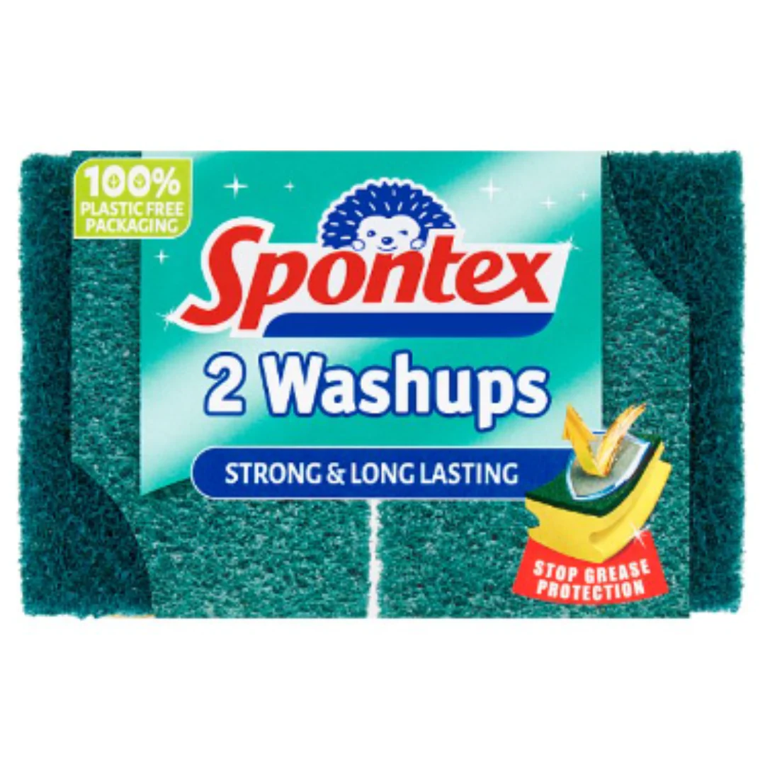 Spontex 2 Washups Sponge Scourers x Case of 6