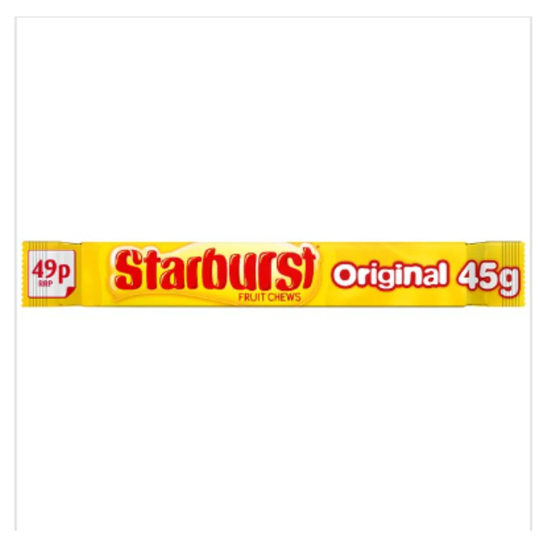 Starburst Original Fruit Chews Sweets 45g x Case of 24